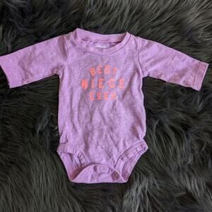 Carter's Best Niece Ever Long Sleeve Onsie sz NB